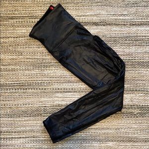 Spanx Fauz Leather Leggings Size XL